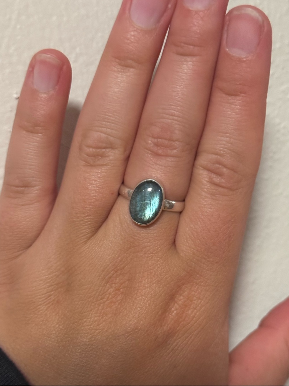 Sterling Silver and Labradorite Ring Size 8.5